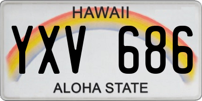HI license plate YXV686
