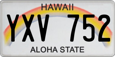 HI license plate YXV752