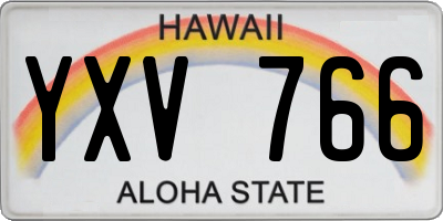 HI license plate YXV766