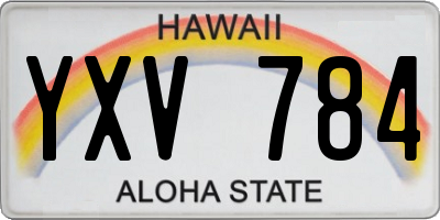 HI license plate YXV784