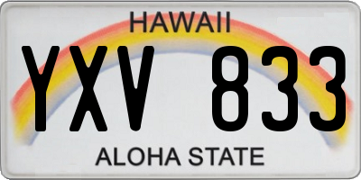 HI license plate YXV833