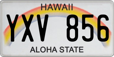 HI license plate YXV856