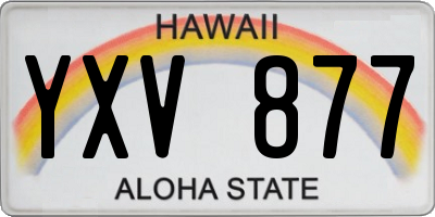 HI license plate YXV877