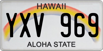 HI license plate YXV969