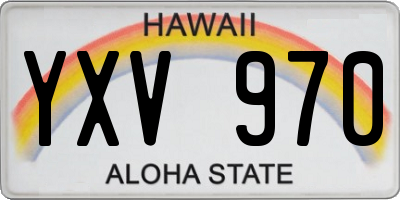 HI license plate YXV970