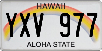 HI license plate YXV977
