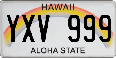 HI license plate YXV999