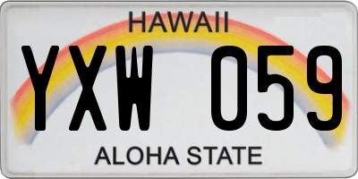 HI license plate YXW059