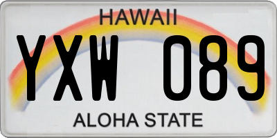 HI license plate YXW089