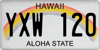 HI license plate YXW120