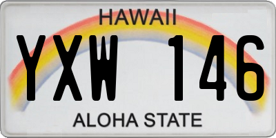 HI license plate YXW146