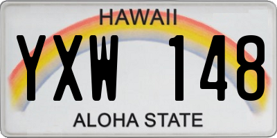HI license plate YXW148