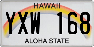 HI license plate YXW168