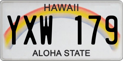 HI license plate YXW179