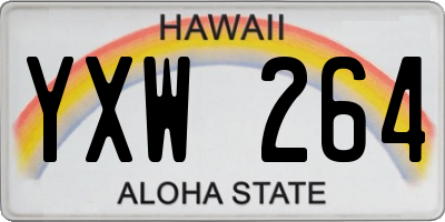 HI license plate YXW264