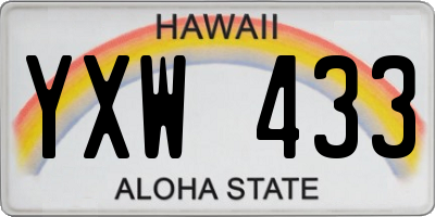 HI license plate YXW433