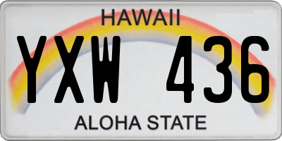 HI license plate YXW436