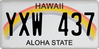 HI license plate YXW437
