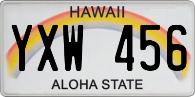 HI license plate YXW456