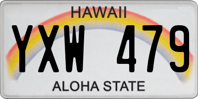 HI license plate YXW479