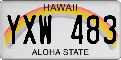 HI license plate YXW483