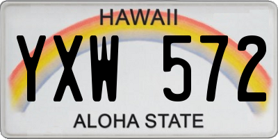 HI license plate YXW572