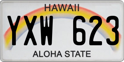 HI license plate YXW623