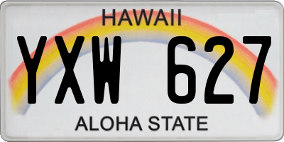 HI license plate YXW627