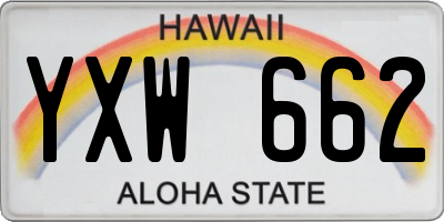 HI license plate YXW662