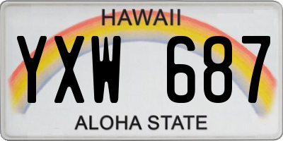 HI license plate YXW687