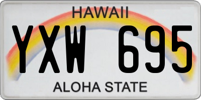 HI license plate YXW695