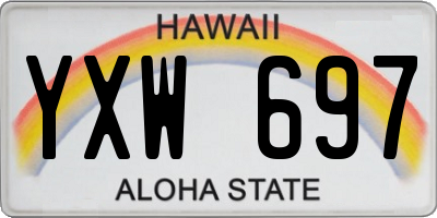 HI license plate YXW697