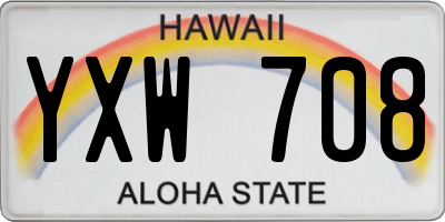 HI license plate YXW708