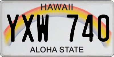 HI license plate YXW740