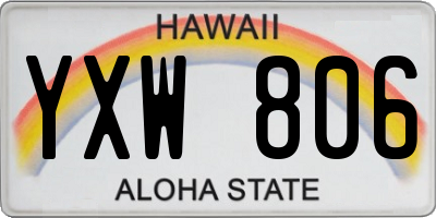 HI license plate YXW806