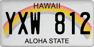 HI license plate YXW812