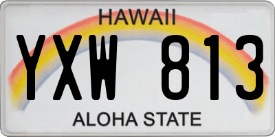 HI license plate YXW813