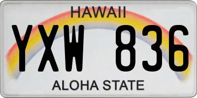 HI license plate YXW836