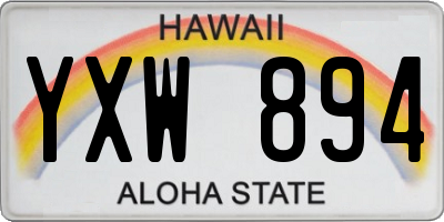 HI license plate YXW894