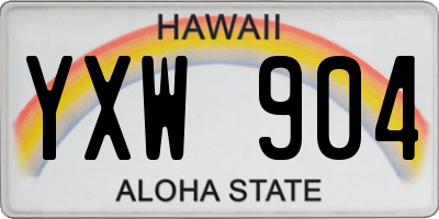 HI license plate YXW904