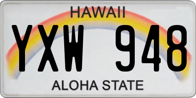 HI license plate YXW948