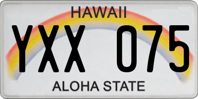 HI license plate YXX075
