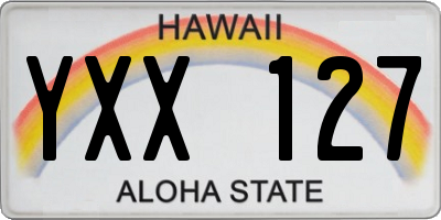HI license plate YXX127
