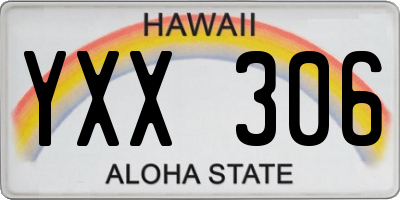 HI license plate YXX306