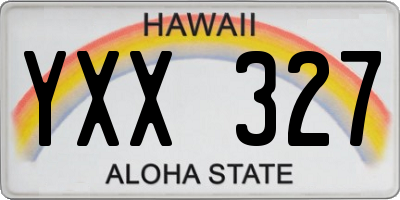 HI license plate YXX327
