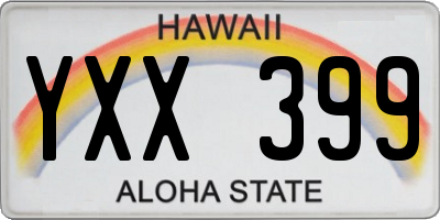 HI license plate YXX399