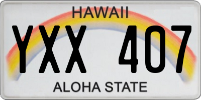 HI license plate YXX407