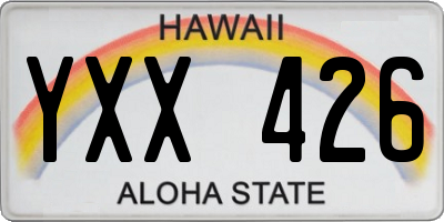HI license plate YXX426