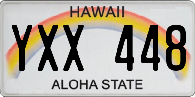 HI license plate YXX448