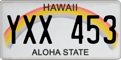 HI license plate YXX453